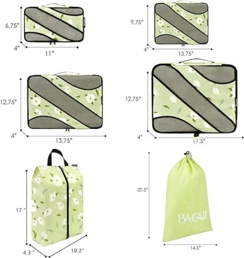 Packing Cubes Luggage Packing Organizers with laundry bag and shoe bag –  Bagail