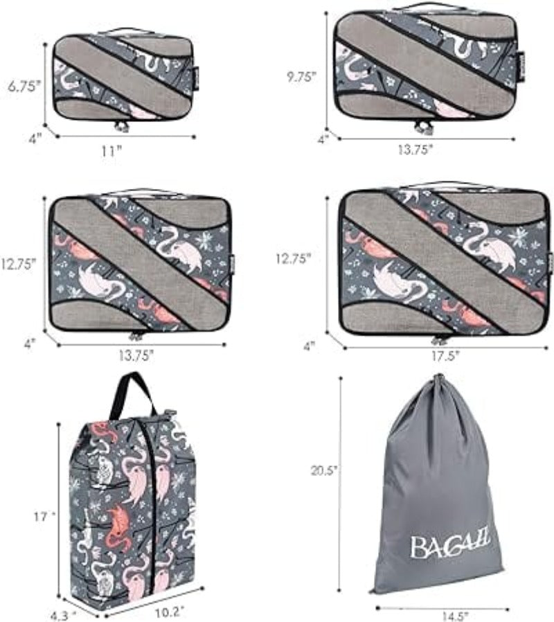 Packing Cubes Luggage Packing Organizers with laundry bag and shoe bag –  Bagail