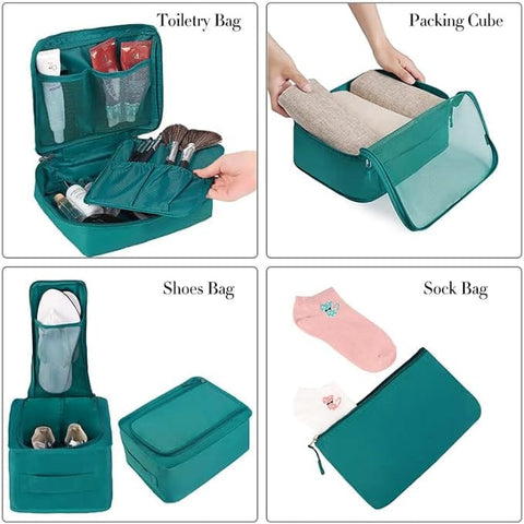 Packing Cubes Luggage Packing Organizers with laundry bag and shoe bag ...