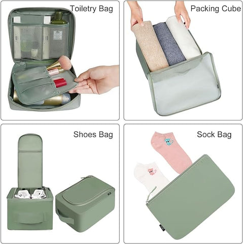 Packing Cubes Luggage Packing Organizers with laundry bag and shoe bag ...