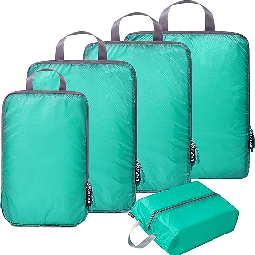 Large Packing Cubes for Travel-Extra Large Compression Luggage Organizers 7  Piece Set-Ultralight, Expandable/Compression Bags for Clothes by TRIPPED