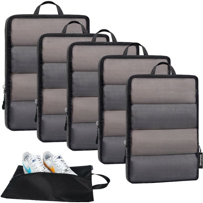 BAGAIL 70D 6set Compression Packing Cubes Travel Accessories Expandable Packing Organizers Bagail