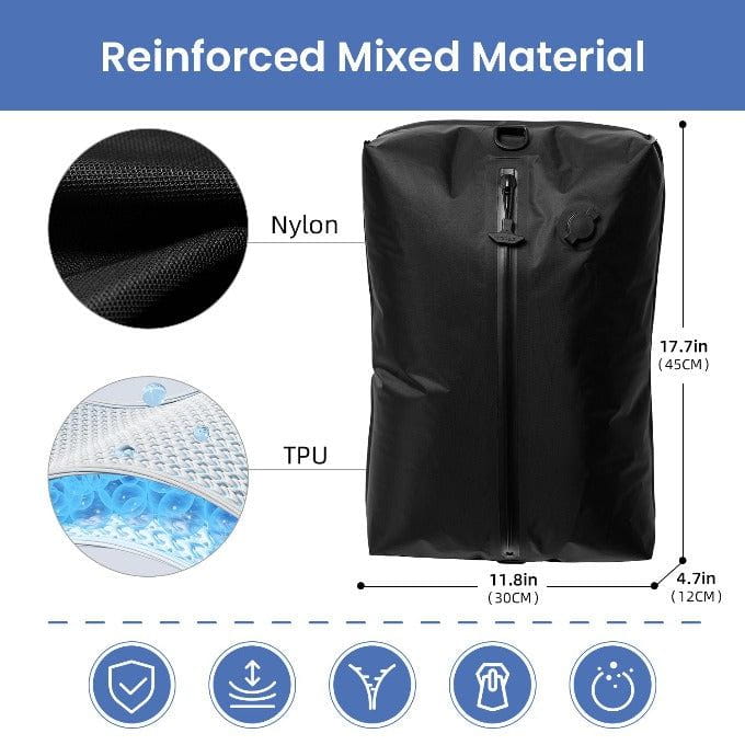 BAGAIL Large Airtight Compression Bags for Travel Vacuum Space Saver Bags for Suitcase and backpack.Durable and Reusable Nylon TPU Composite Material