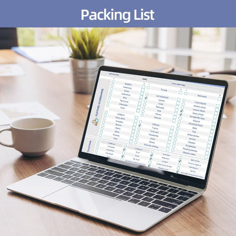 Travel Packing List Template,Printable PDF Checklist Planner , Cruise ...