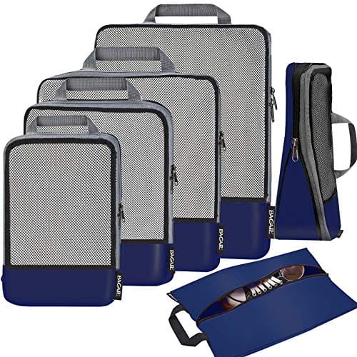 Travel Essentials, 8 Set Compression Packing Cubes for Suitcases