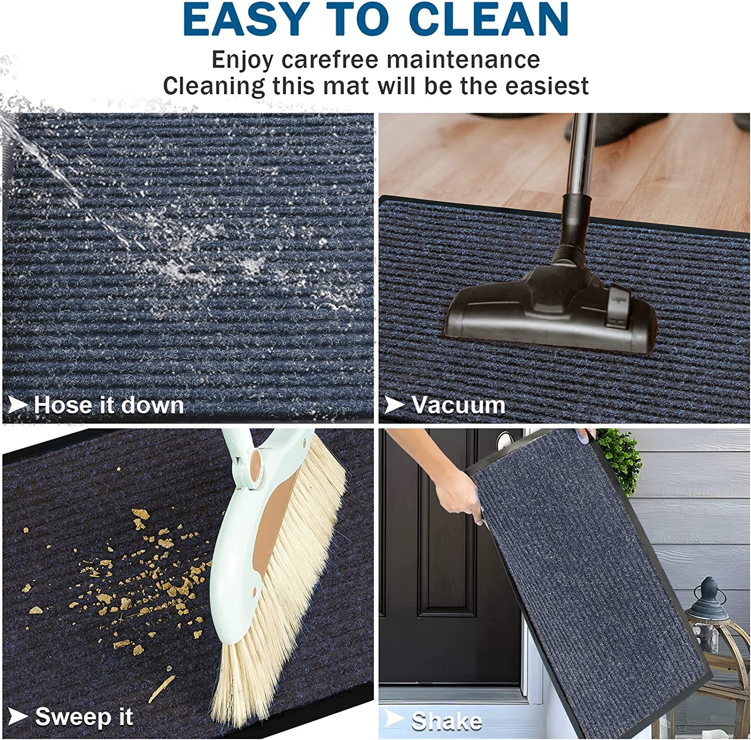 Door Mat Indoor, Front Doormats, Non-Slip Entryway Rug Resist Dirt