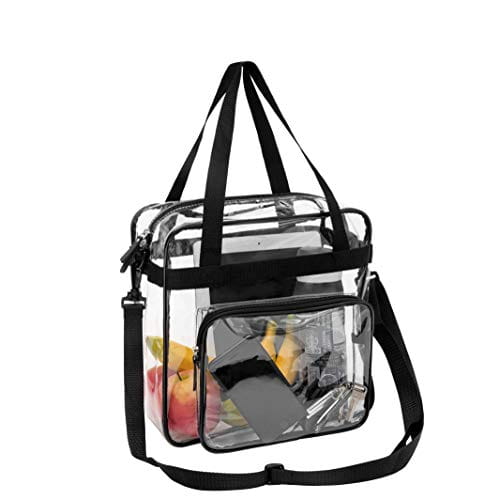  Clear Bag Stadium Approved Crossbody Clear Purse Tote Bags for  Women Sling Bag Concert Bag Festival Bag【Black】 : Sports & Outdoors
