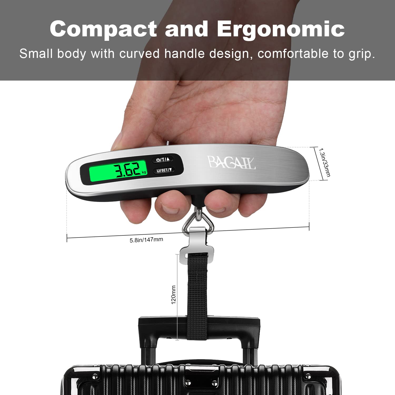 Portable LCD Digital Luggage Weight Scales Hanging Suitcase