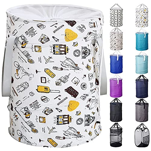  BWBZ Laundry Cart Bag Commercial Canvas Bag 6 Metal Hanging  Holes Machine Washable 40x28x69cm (15.7x11x27.1inch) Multifunctional  Sundries Bag Cleaning Cart Bag,Blue,4 pieces : Home & Kitchen